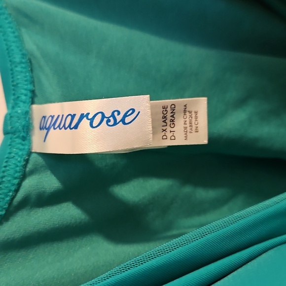 Womens XL Green Swimsuit One Piece La Vie En Rose Unworn NWT - Picture 3 of 4